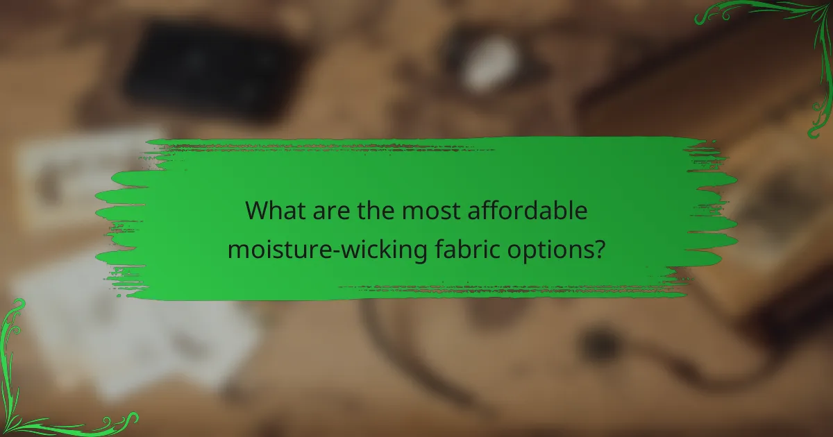 What are the most affordable moisture-wicking fabric options?